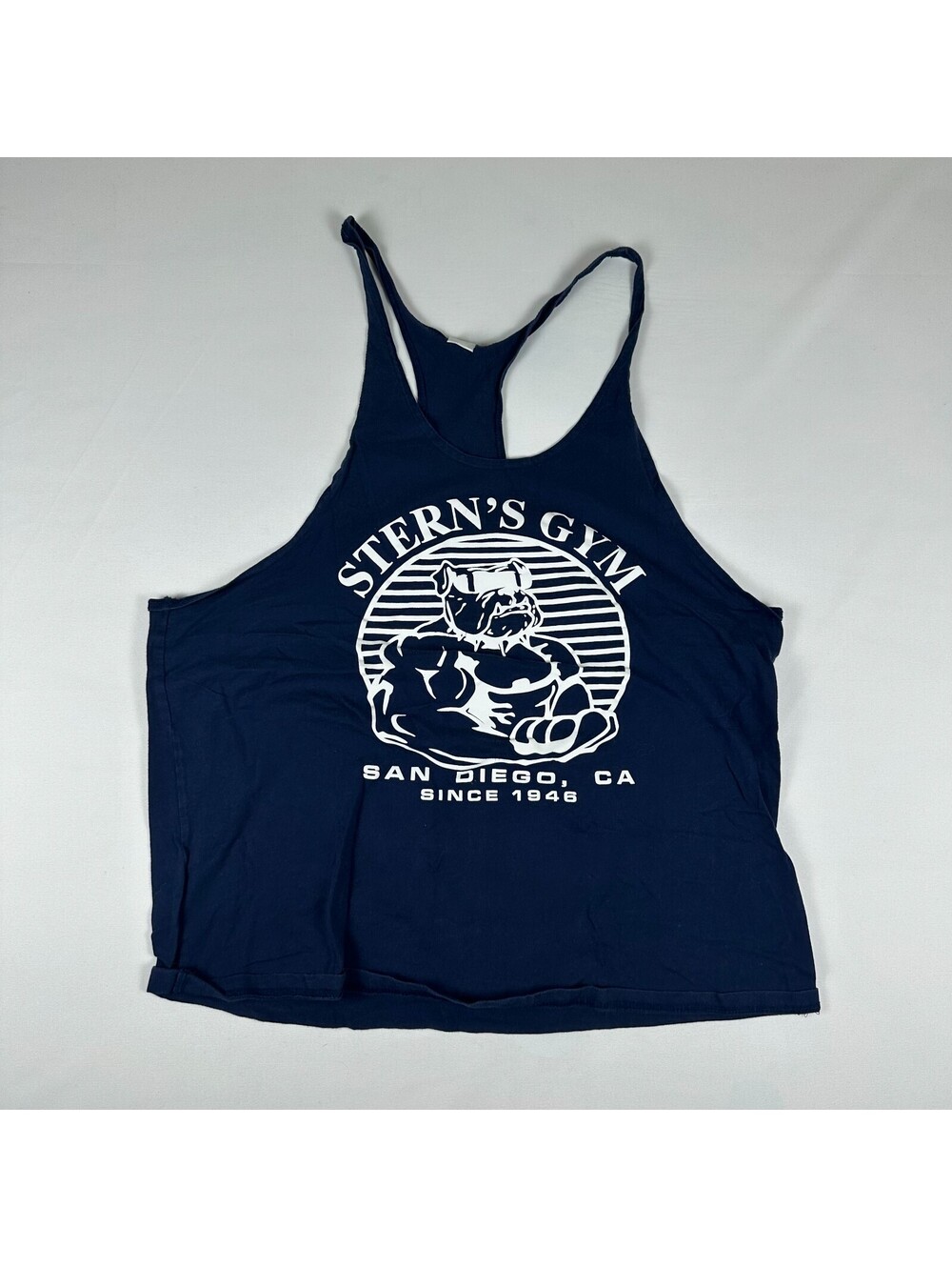 Stern's Gym San Diego Bulldog Tank Top Men's Navy Blue Sleeveless Shirt Large